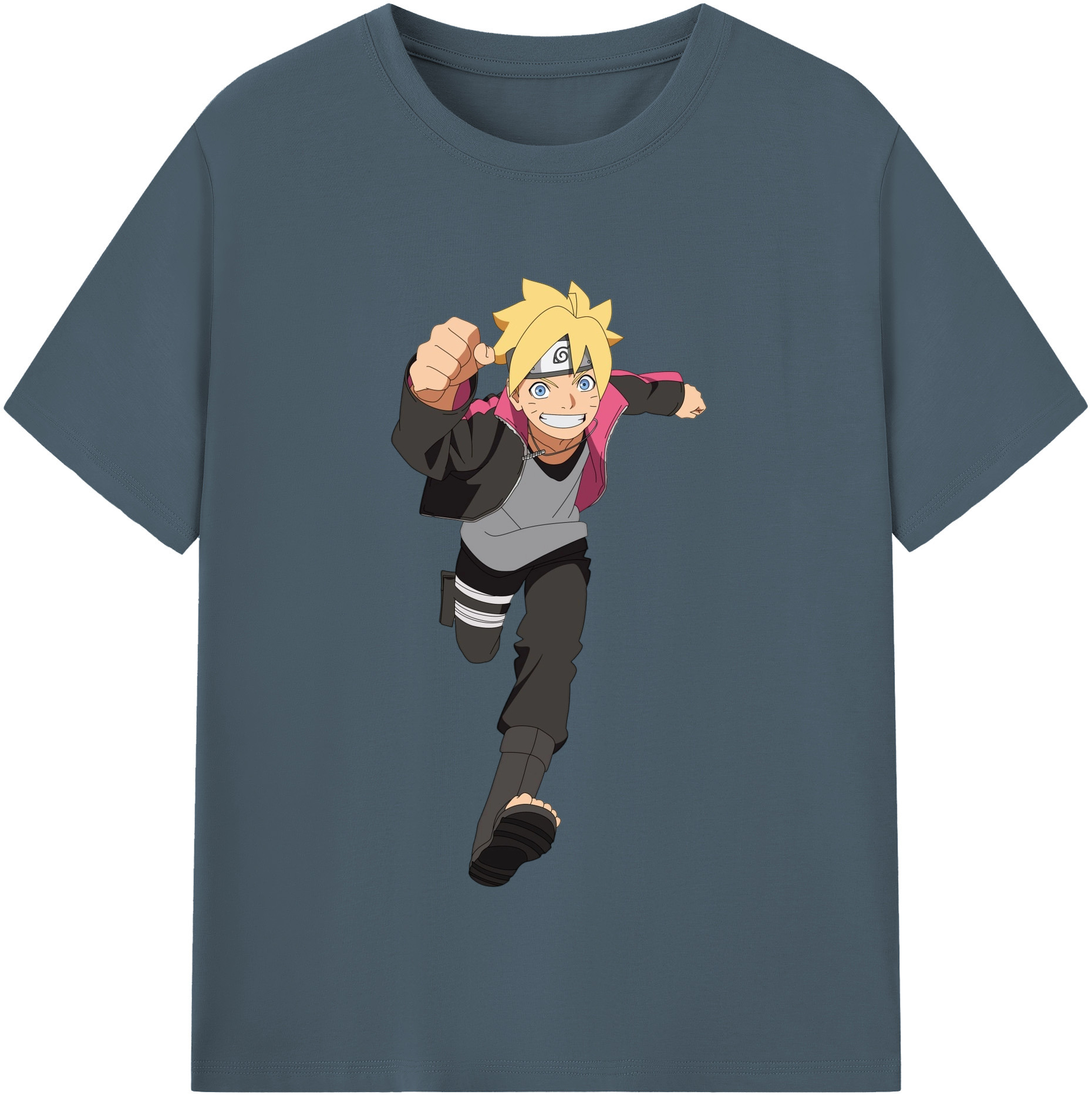 （画像用） NARUTO -ナルト- うずまき ボルト Uzumaki Boruto 綿100％半袖Tシャツ（フロントプリント）